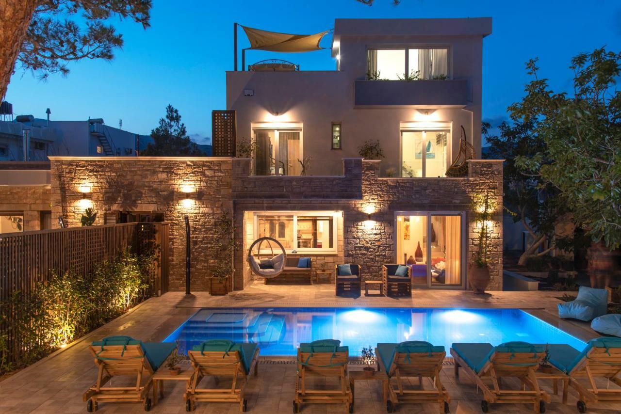 Paradisos Luxury Villas Next To Beach Koutsourás Exteriör bild